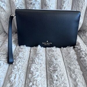 Kate Spade Black Pebbled Leather Clutch